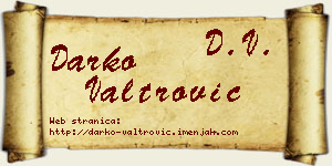 Darko Valtrović vizit kartica